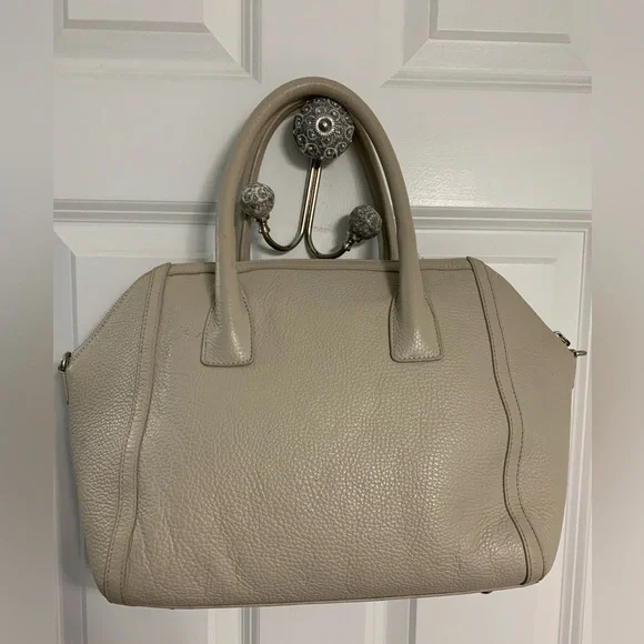 Furla Cream Ivory White Pebble Leather Crossbody, Handbag, Satchel - Picture 3 of 12